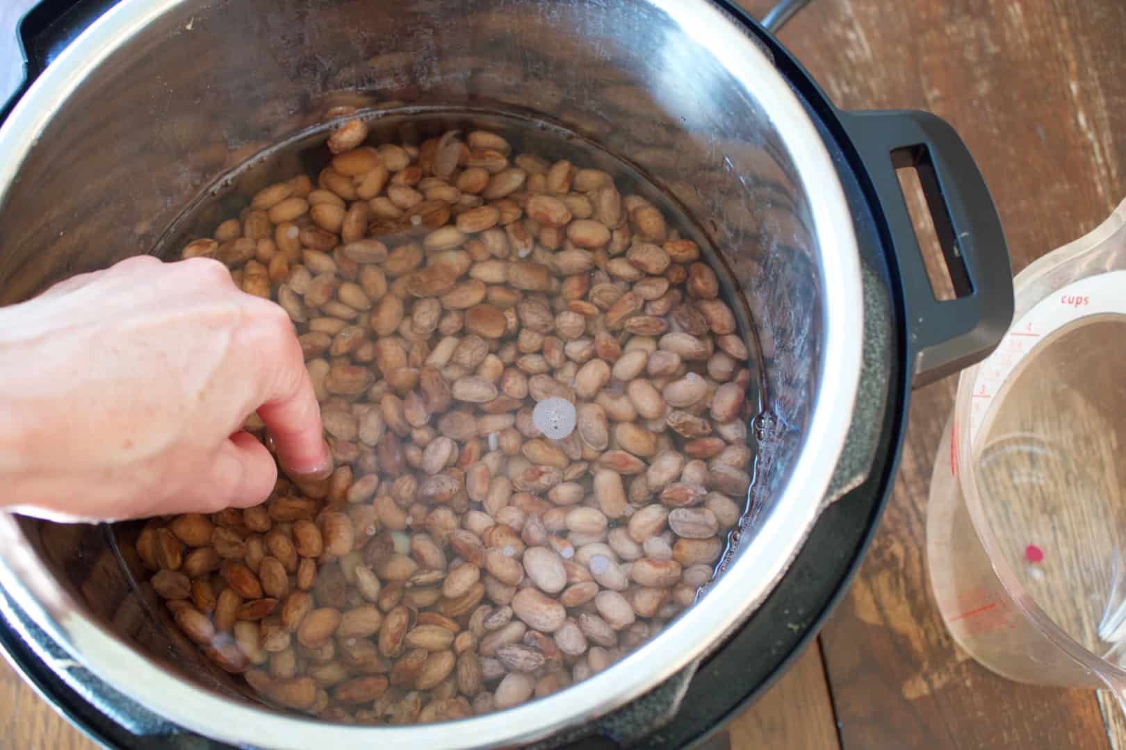 estimating water with a finger