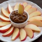 date caramel with sliced apples