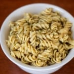 pasta with basil-garlic sauce
